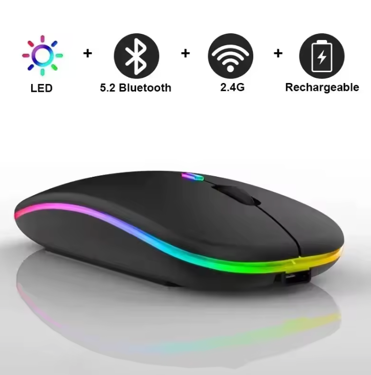 RATÓN INALÁMBRICO RECARGABLE RGB (GAMERPRO™)