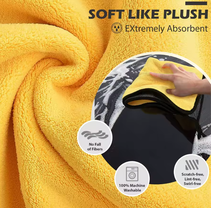 TOALLAS DE MICROFIBRA PARA LIMPIEZA DE COCHE (SOFTCLEAN™) - PACK DE 6