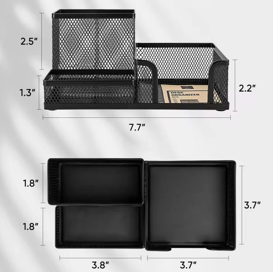 ORGANIZADOR DE ESCRITORIO CON 3 COMPARTIMENTOS (ORGAKIT™)