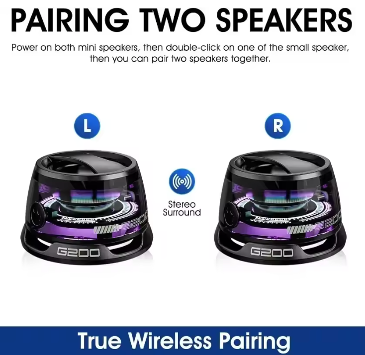 ALTAVOZ BLUETOOTH G200 CON LUZ RGB (MAGNETICBEAT™)