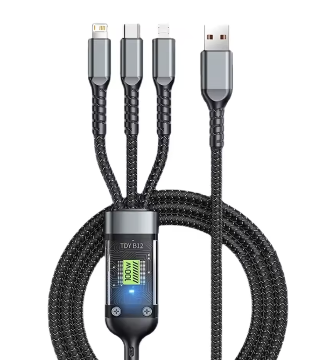 CABLE DE CARGA ULTRARRÁPIDA 3 EN 1 (TRIPLECHARGE™)