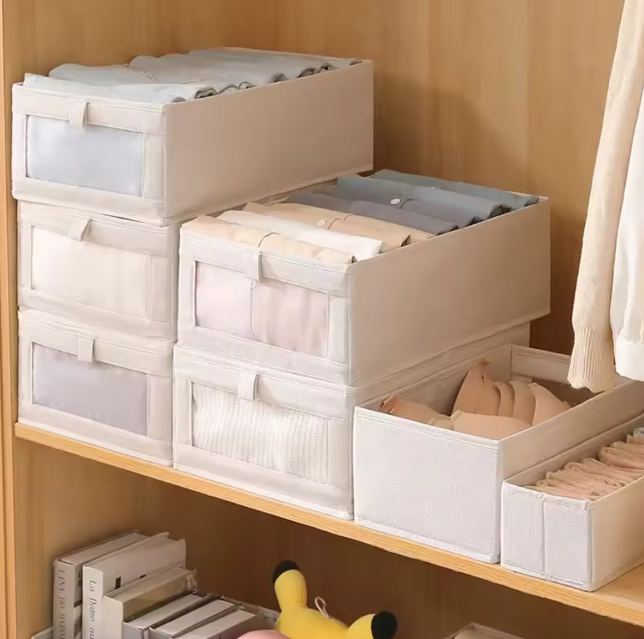 CAJA ORGANIZADORA DE ROPA PLEGABLE (ORGAKIT™) - PACK DE 3